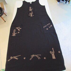 Vintage Viva City Cotton 'I Love My Dog & Cat' Maxi USA Made XL